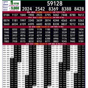 Rajshree 100 Monthly Lottery Result
