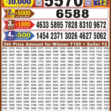 Dear Laxmi Silver 8pm Tuesday Weekly Lottery Result 15/09/2026